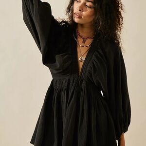 Free People For The Moment Mini Dress Black size small